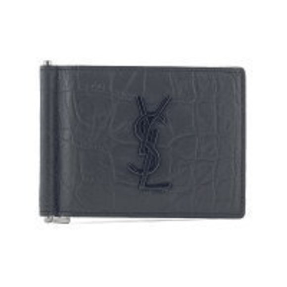 Saint Laurent Paris Wallet money clip bill crocodile leather black - Picture 1 of 3